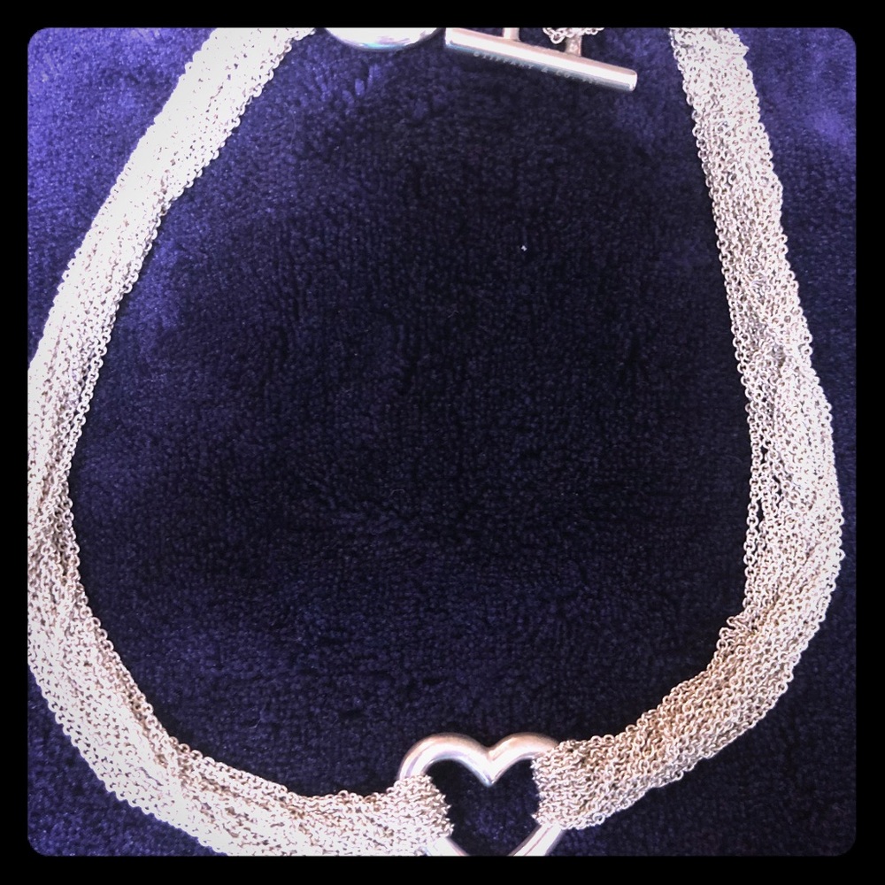 Tiffany & Co Multi Strand Heart Necklace